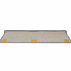 vidaXL Trapmatten 15 st 65x21x4 cm lichtgrijs met rechthoekige rand