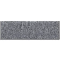 vidaXL Trapmatten 15 st 65x21x4 cm lichtgrijs met rechthoekige rand