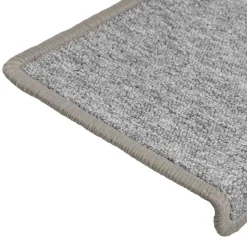 vidaXL Trapmatten 15 st 65x21x4 cm lichtgrijs met rechthoekige rand