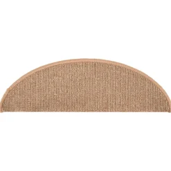 vidaXL Trapmatten 15 st 56x17x3 cm lichtbruin halfrond