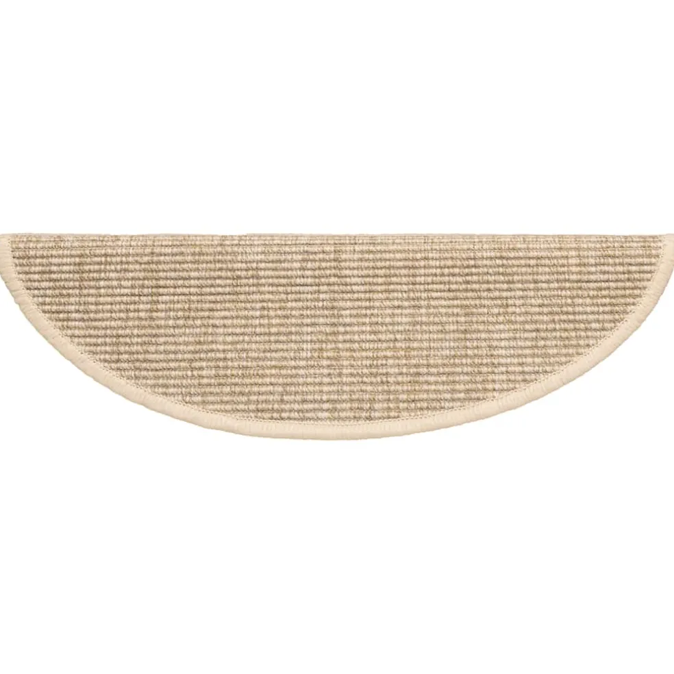 vidaXL Trapmatten 15 st 56x17x3 cm Lichtbeige Halfrond