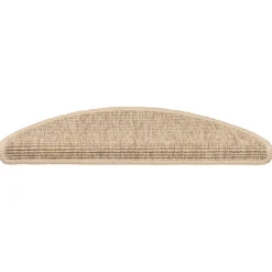 vidaXL Trapmatten 15 st 56x17x3 cm Lichtbeige Halfrond