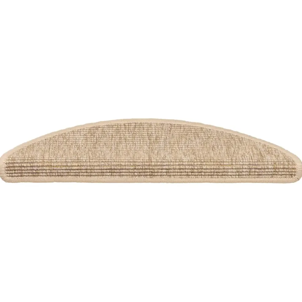 vidaXL Trapmatten 15 st 56x17x3 cm Lichtbeige Halfrond