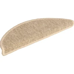 vidaXL Trapmatten 15 st 56x17x3 cm Lichtbeige Halfrond