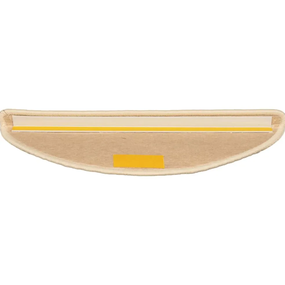 vidaXL Trapmatten 15 st 56x17x3 cm Lichtbeige Halfrond