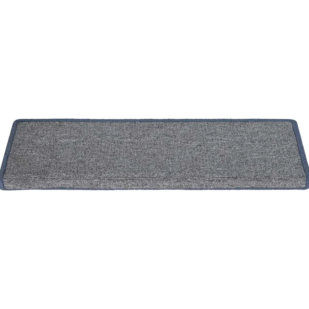 vidaXL Trapmatten 15 st 65x21x4 cm lichtgrijs en blauw