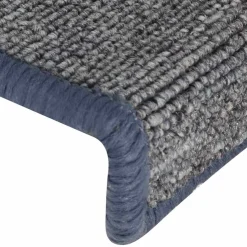 vidaXL Trapmatten 15 st 65x21x4 cm lichtgrijs en blauw