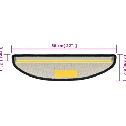 vidaXL Trapmatten 15 st 56 x 17 x 3 cm Non-Slip Antraciet