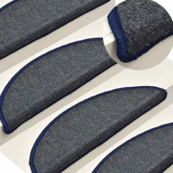 vidaXL Trapmatten 15 st 56 x 17 x 3 cm Non-Slip Donkergrijs en blauw