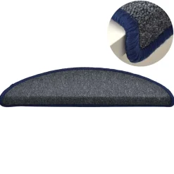 vidaXL Trapmatten 15 st 56 x 17 x 3 cm Non-Slip Donkergrijs en blauw