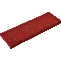 vidaXL Trapmatten 15 st 65x21x4 cm Röd Rechthoekige Rand