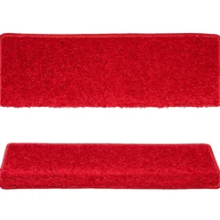 vidaXL Trapmatten 15 st 65x21x4 cm Rood Rechthoekige Rand