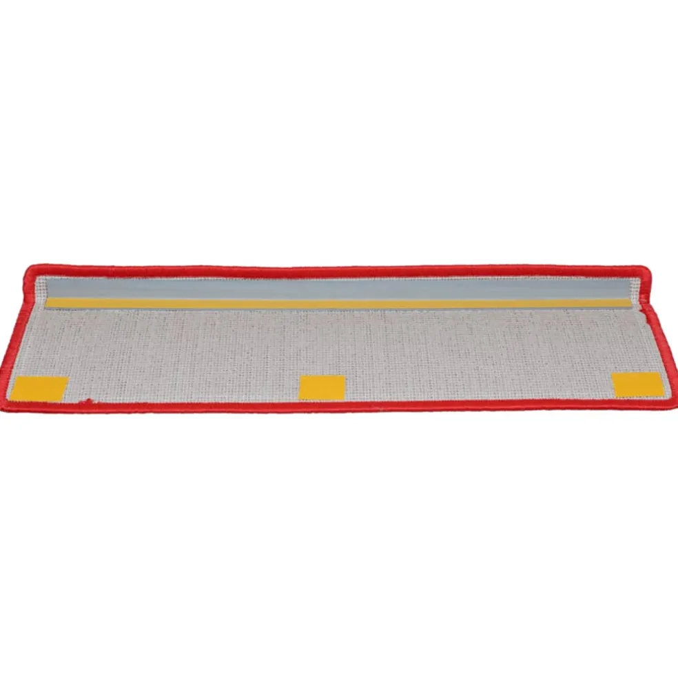 vidaXL Trapmatten 15 st 65x21x4 cm Rood Rechthoekige Rand