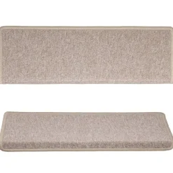 vidaXL Trapmatten 15 st 65x21x4 cm Taupe Rechthoekige Rand