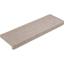 vidaXL Trapmatten 15 st 65x21x4 cm Taupe Rechthoekige Rand