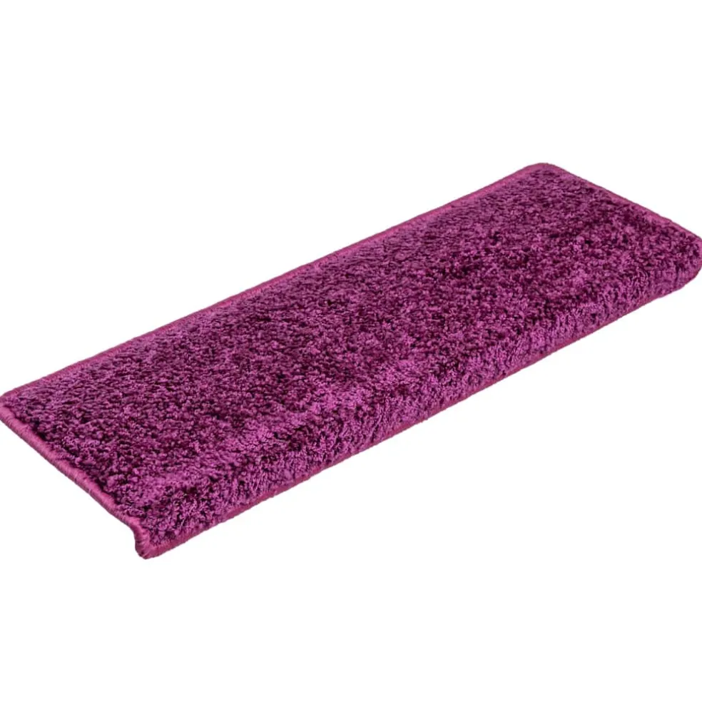 vidaXL Trapmatten 15 st 65x21x4 cm Violet Rechthoekige Rand