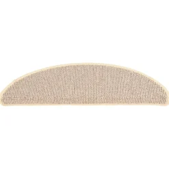 vidaXL Trapmatten 15 st 56x17x3 cm Wit en Bruin Halfrond