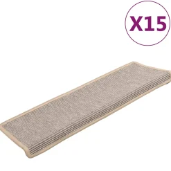 vidaXL Trapmatten 15 st 65x21x4 cm zilver met rechthoekige rand