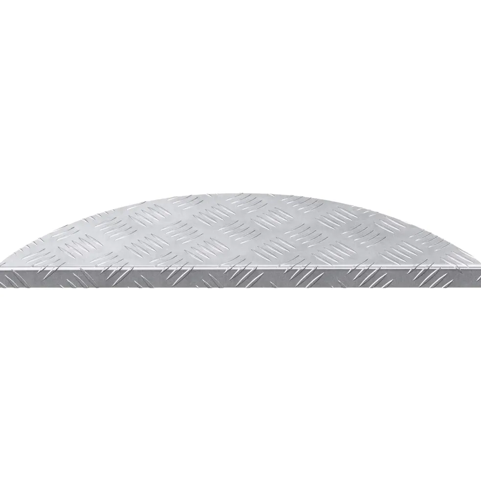 vidaXL Trapmatten 5 st 60 x 18 x 2,5 cm Zilver Aluminium