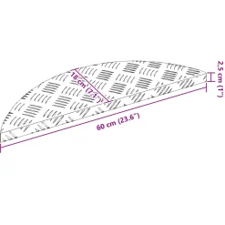 vidaXL Trapmatten 5 st 60 x 18 x 2,5 cm Zilver Aluminium
