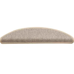 vidaXL Trapmatten 15 st 56x17x3 cm Zilver Halfrond