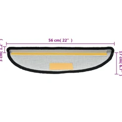 vidaXL Trapmatten 15 st 56x17x3 cm Zwart Halfrond