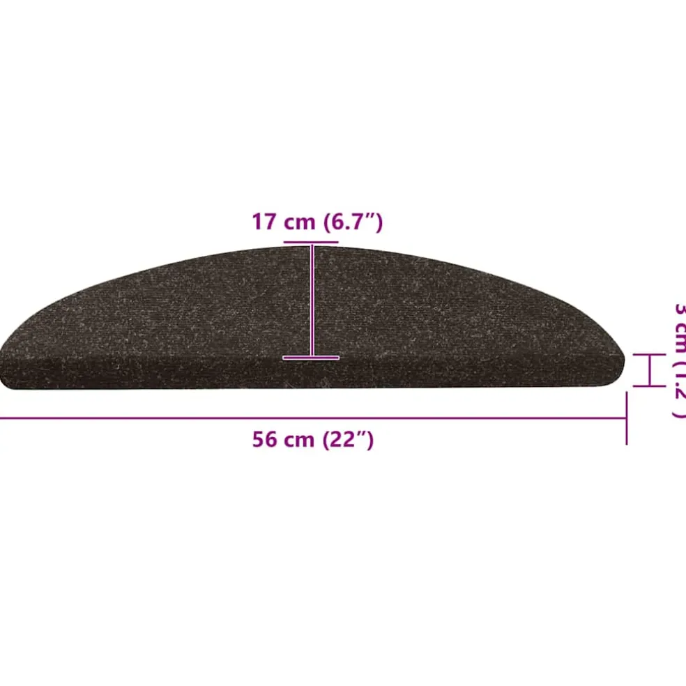 vidaXL Trapmatten zelfklevend 15 st 56x17x3 cm antracietkleurig