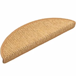 vidaXL Trapmatten zelfklevend 15 st sisal-look 56x17x3 cm lichtbeige