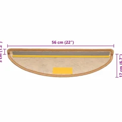 vidaXL Trapmatten zelfklevend 15 st sisal-look 56x17x3 cm lichtbeige