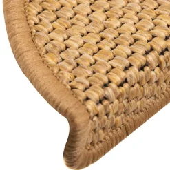 vidaXL Trapmatten zelfklevend 15 st sisal-look 56x17x3 cm lichtbeige