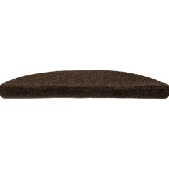 vidaXL Trapmatten Zelfklevend 5 stuks 56x17x3 cm Bruin Halfrond
