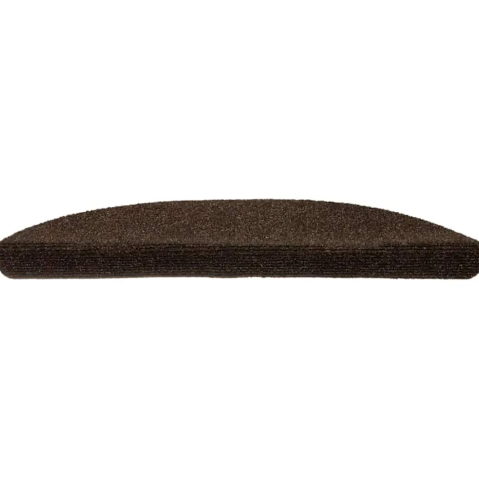 vidaXL Trapmatten Zelfklevend 5 stuks 56x17x3 cm Bruin Halfrond