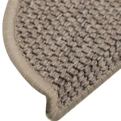 vidaXL Trapmatten zelfklevend 15 st sisal-look 56x17x3 cm donkerbeige