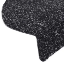 vidaXL Trapmatten Zelfklevend 15 stuks 56x17x3 cm Zwart Halfrond