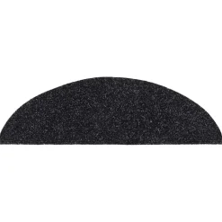 vidaXL Trapmatten Zelfklevend 15 stuks 56x17x3 cm Zwart Halfrond