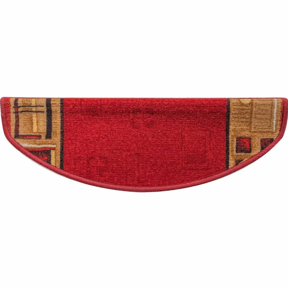 vidaXL Trapmatten zelfklevend 5 st 65x21x4 cm rood