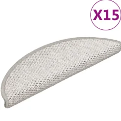 vidaXL Trapmatten zelfklevend 15st sisal-look 65x21x4cm antracietkleur