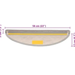 vidaXL Trapmatten zelfklevend 15st sisal-look 65x21x4cm antracietkleur