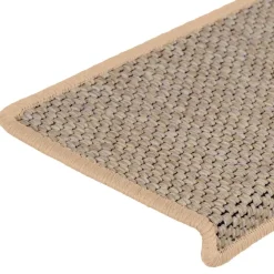 vidaXL Trapmatten zelfklevend 15 st sisal-look 65x21x4 cm lichtbeige