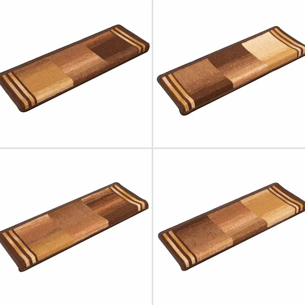 vidaXL Trapmatten zelfklevend 5 st 65x21x4 cm bruin