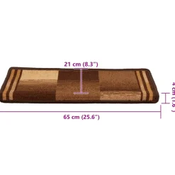 vidaXL Trapmatten zelfklevend 5 st 65x21x4 cm bruin