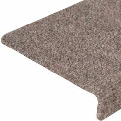 vidaXL Trapmatten zelfklevend 15 stuks 65x21x4 cm beige rechthoekige rand