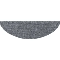 vidaXL Trapmatten Zelfklevend 15 stuks 56x17x3 cm Lichtgrijs Halfrond