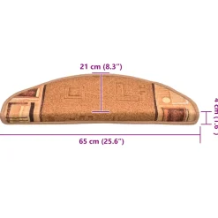 vidaXL Trapmatten zelfklevend 5 st 65x21x4 cm beige