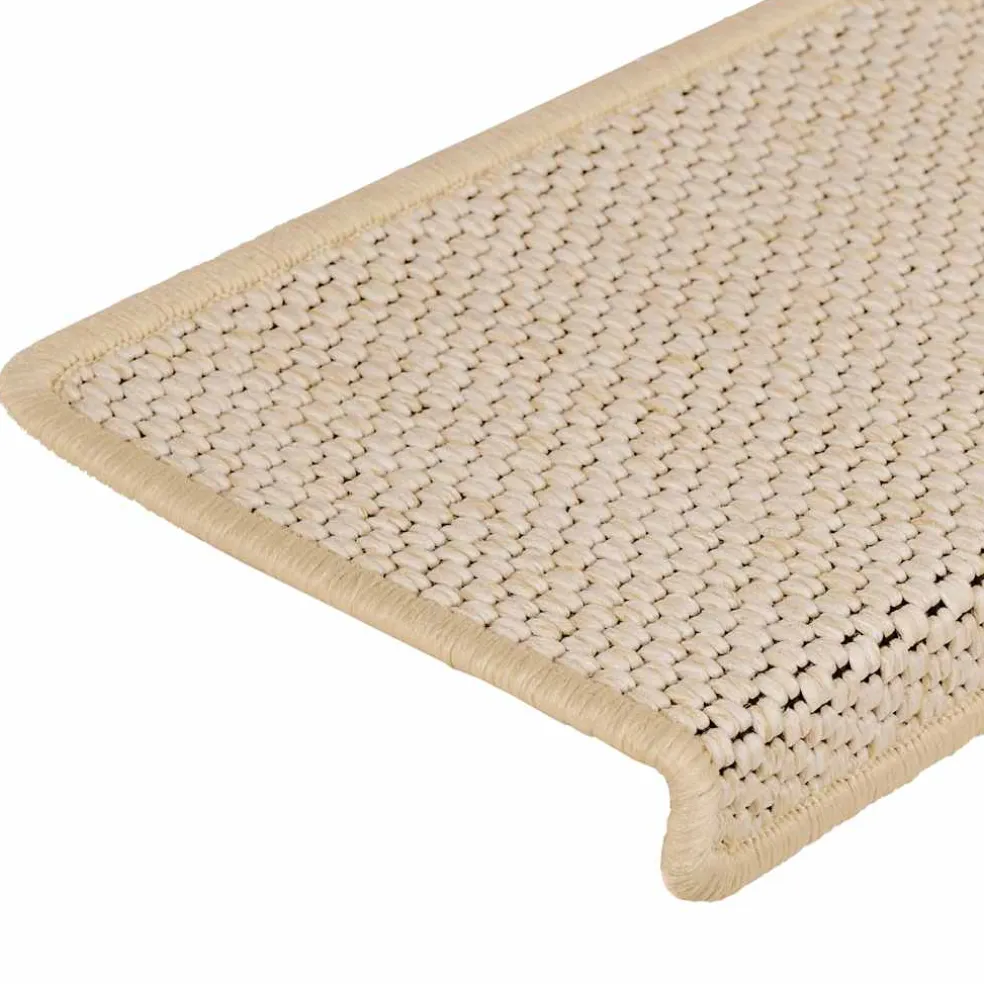 vidaXL Trapmatten zelfklevend 15 st sisal-look 65x21x4 cm Berber