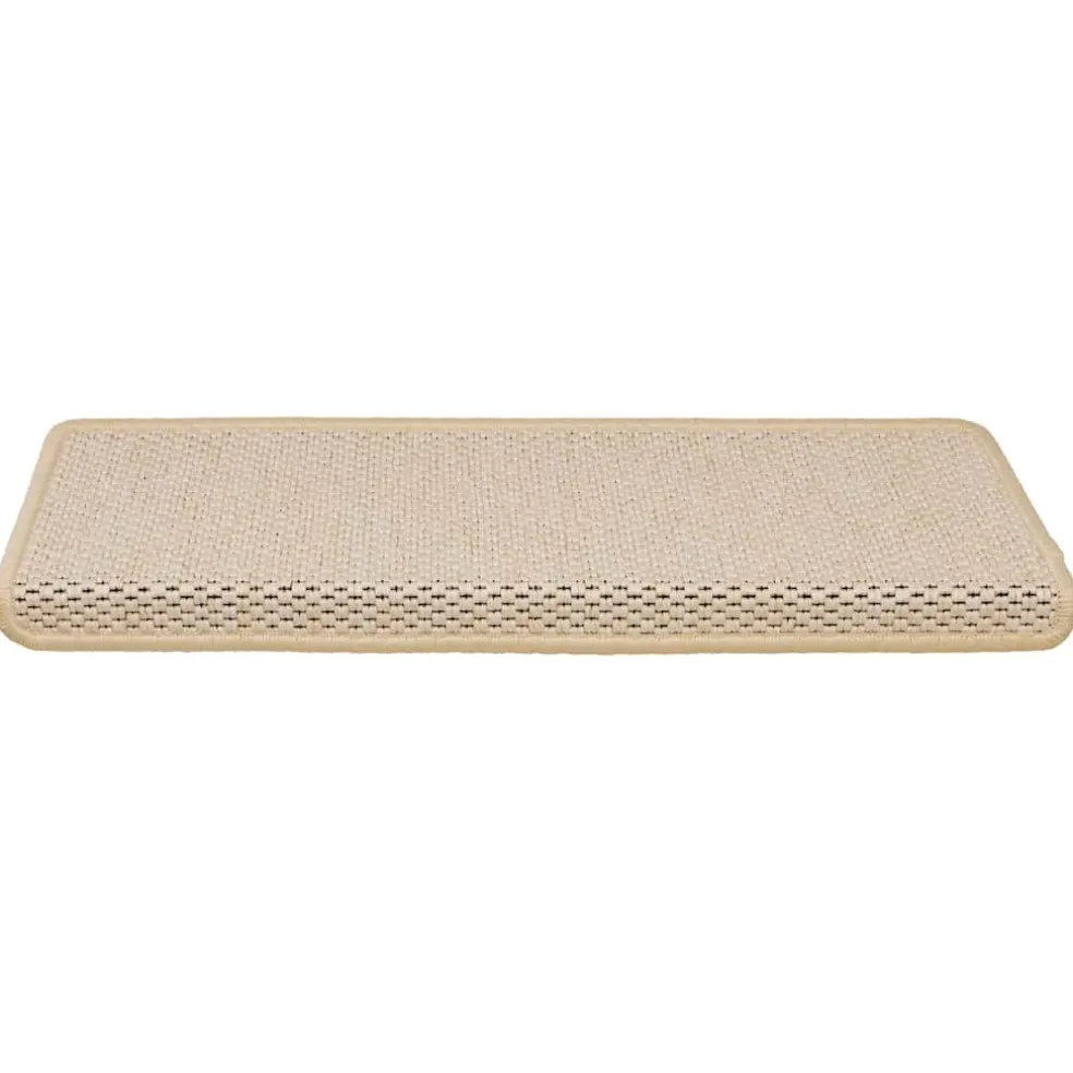 vidaXL Trapmatten zelfklevend 15 st sisal-look 65x21x4 cm Berber