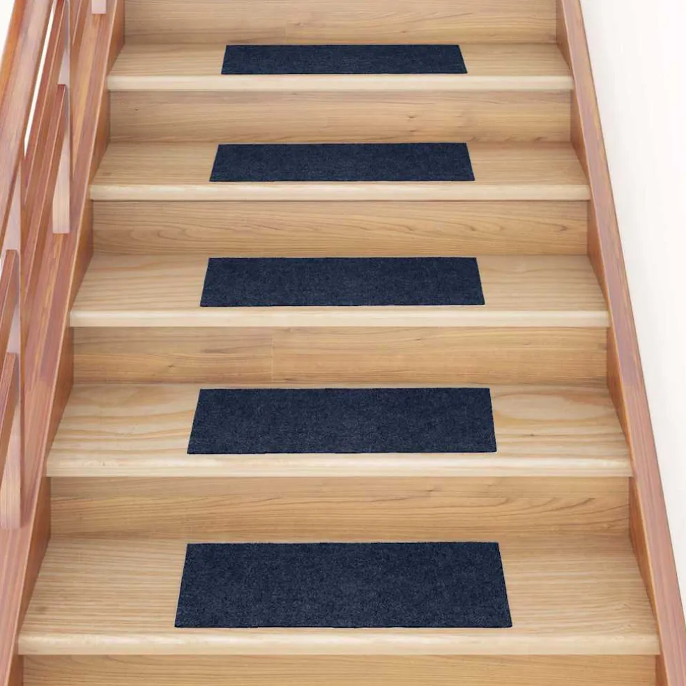 vidaXL Trapmatten zelfklevend 15 stuks 60x25 cm marineblauw rechthoekig