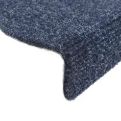 vidaXL Trapmatten Zelfklevend 15 stuks 56x17x3 cm Blauw Halfrond