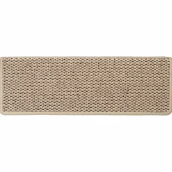 vidaXL Trapmatten zelfklevend 15 st sisal-look 65x21x4 cm zandkleurig
