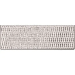 vidaXL Trapmatten zelfklevend 15 st sisal-look 65x21x4 cm platinakleur